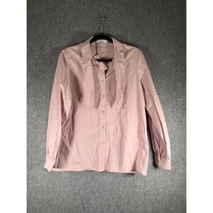 Love Bonito Womens Dusty Pink Cotton Tie Neck Button Up Blouse LK23517 NEW